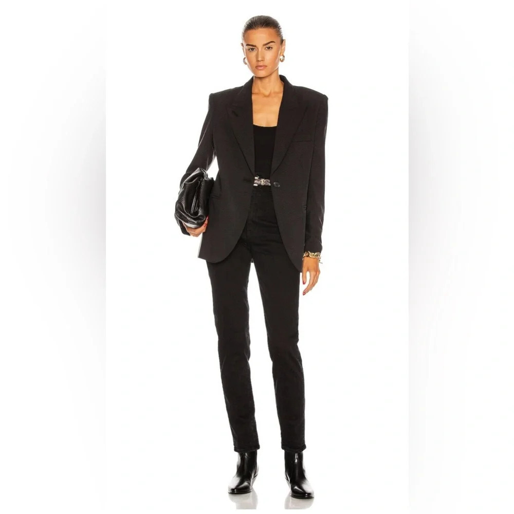 Smythe 90s Oversized Blazer in Sandwashed Black - Picture 11 of 11